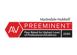 AV Preeminent | Martindale-Hubbell | Peer Rated For Highest Level Of Professional Excellence 2020